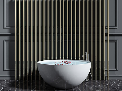卫生间浴缸3d模型