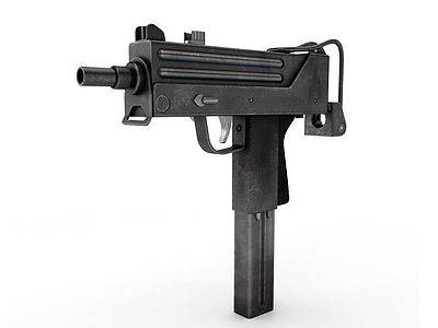 乌兹冲锋枪模型3d模型