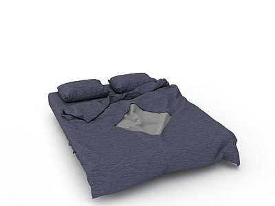 3d卧室舒适双人床免费模型
