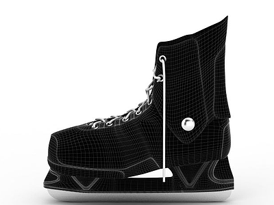 单排滑冰鞋模型3d模型