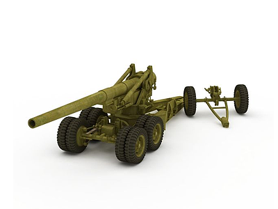 3d155m高射炮模型