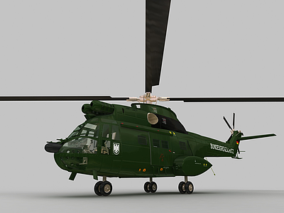 3dPuma战斗直升机模型