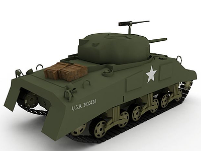 中国M5A1轻型坦克模型3d模型
