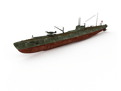 3d日式I19潜艇模型