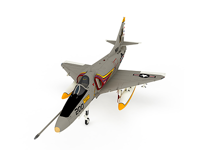 美国“天鹰”攻击机模型3d模型