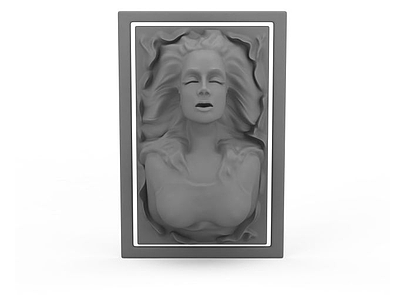 3d女士头像雕塑免费模型