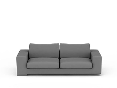 3d灰色双人沙发免费模型