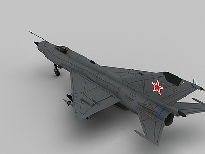 mig21战斗机模型3d模型