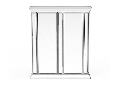 3d白色玻璃窗免费模型