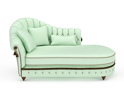 3d现代绿色沙发床免费模型