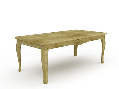 3d实木大板桌子免费模型