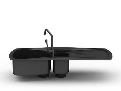3d黑色洗菜池免费模型