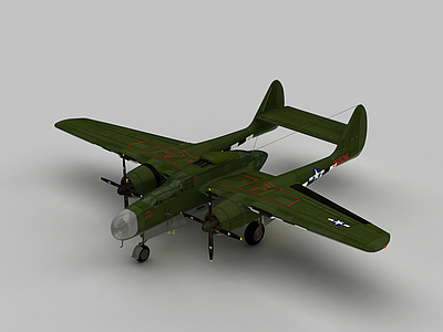 3dP61夜间战斗机模型