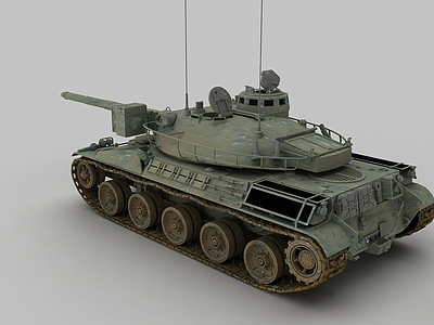 3d中国WZ111重型坦克模型