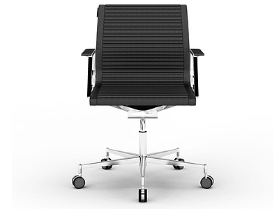 3d黑色办公转椅模型