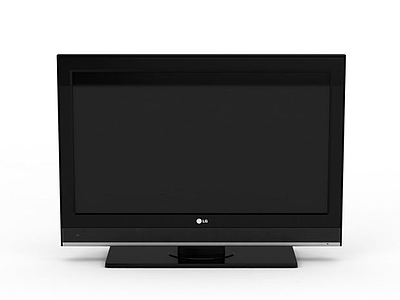 3d黑色LG电视机免费模型