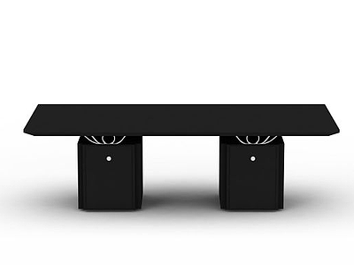 3d黑色时尚桌子模型
