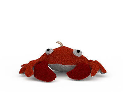 毛绒螃蟹玩具模型3d模型