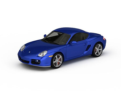 3d蓝色时尚汽车模型