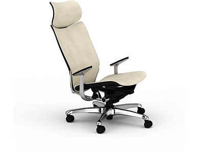 米色办公椅模型3d模型