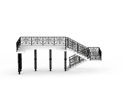 3d镂空折叠楼梯免费模型