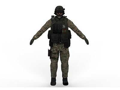 士兵模型3d模型