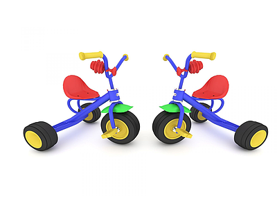 3d儿童玩具车模型