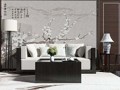 现代简约白色沙发模型3d模型