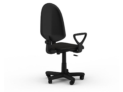 黑色办公转椅模型3d模型