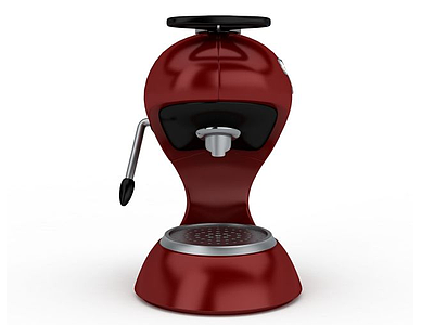 时尚红色咖啡机模型3d模型