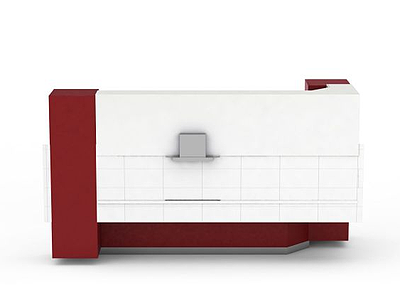 高档红色橱柜模型3d模型
