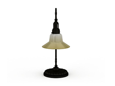 复古黑色台灯模型3d模型