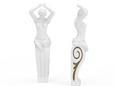 唯美女性雕像模型3d模型