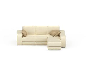米黄色拐角沙发沙发模型3d模型