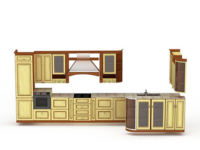 3d厨卫家具组合免费模型