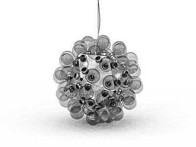 3d创意卵球型吊灯免费模型