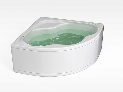 扇形浴缸模型