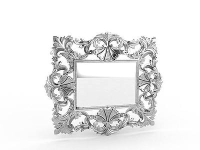 3d银色装饰镜子免费模型