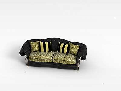 3d客厅双人沙发模型