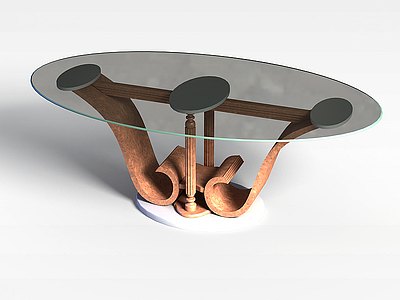 现代玻璃桌模型3d模型