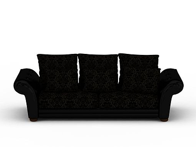 真皮多人沙发模型3d模型