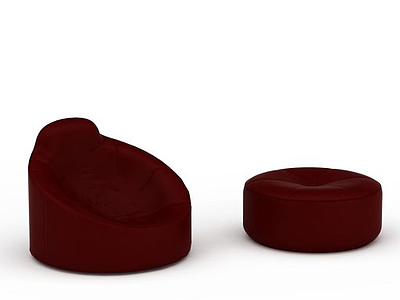 3d红色创意沙发免费模型
