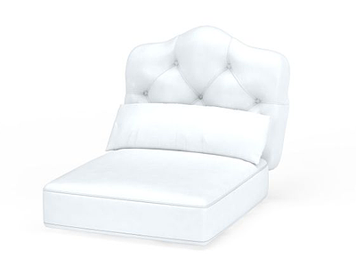3d纯白沙发免费模型