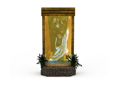 3d景观铜镜免费模型