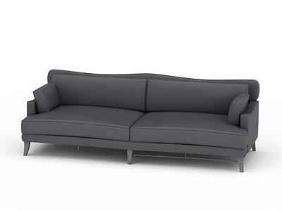3d黑色简约沙发免费模型