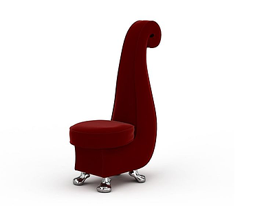 3d创意红色沙发免费模型