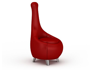 3d创意红色沙发模型