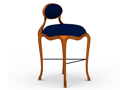 创意木制高脚椅模型3d模型