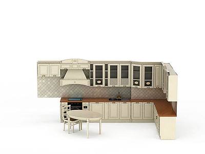 欧式厨房模型3d模型