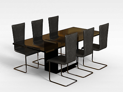 3d时尚桌椅模型